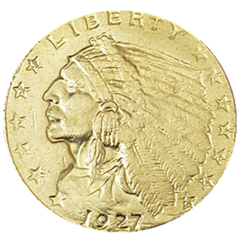 仿古金币12种年份美国印第安头像2.5分金币1908~1915,1926~1929