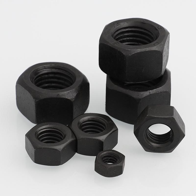 镀黑锌304黑色不锈钢六角螺母国标螺帽螺丝母螺栓帽m3m4m5m6-m12