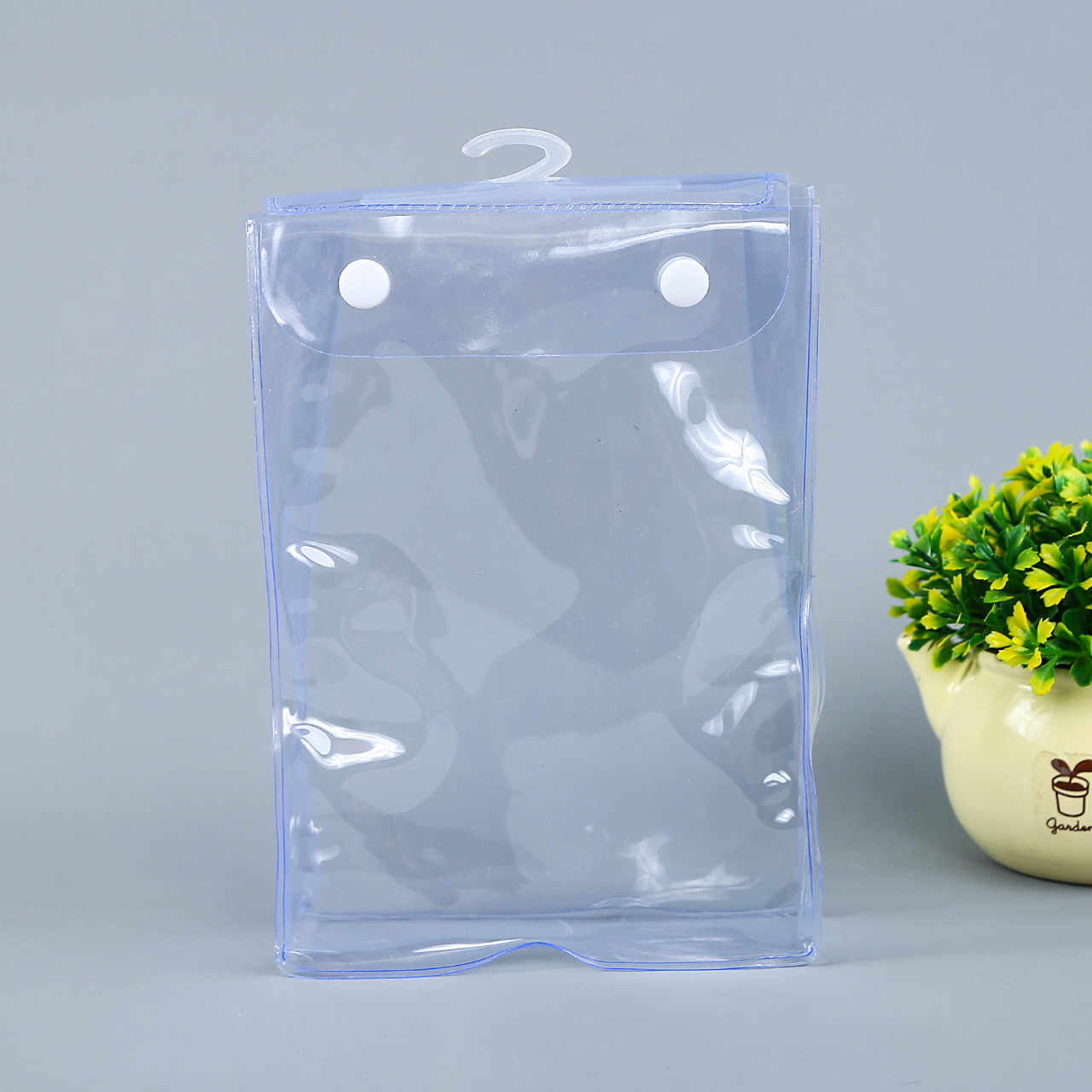 塑料pvc透明挂钩袋内衣裤包装袋 家纺四件套十字绣立体按扣袋