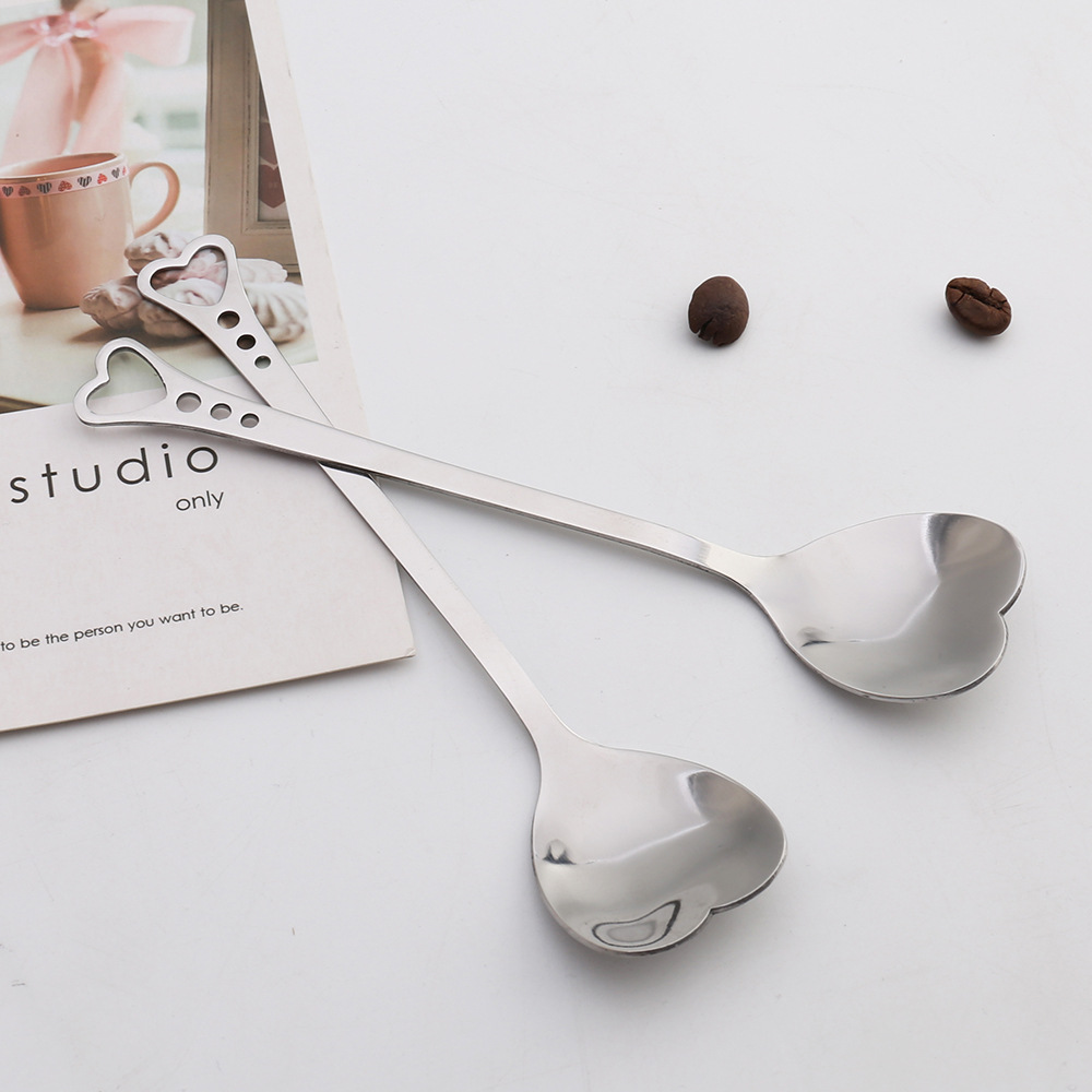 l婚庆礼品不锈钢爱心勺子 镀金勺/心形咖啡勺/创意搅拌勺 伴手礼