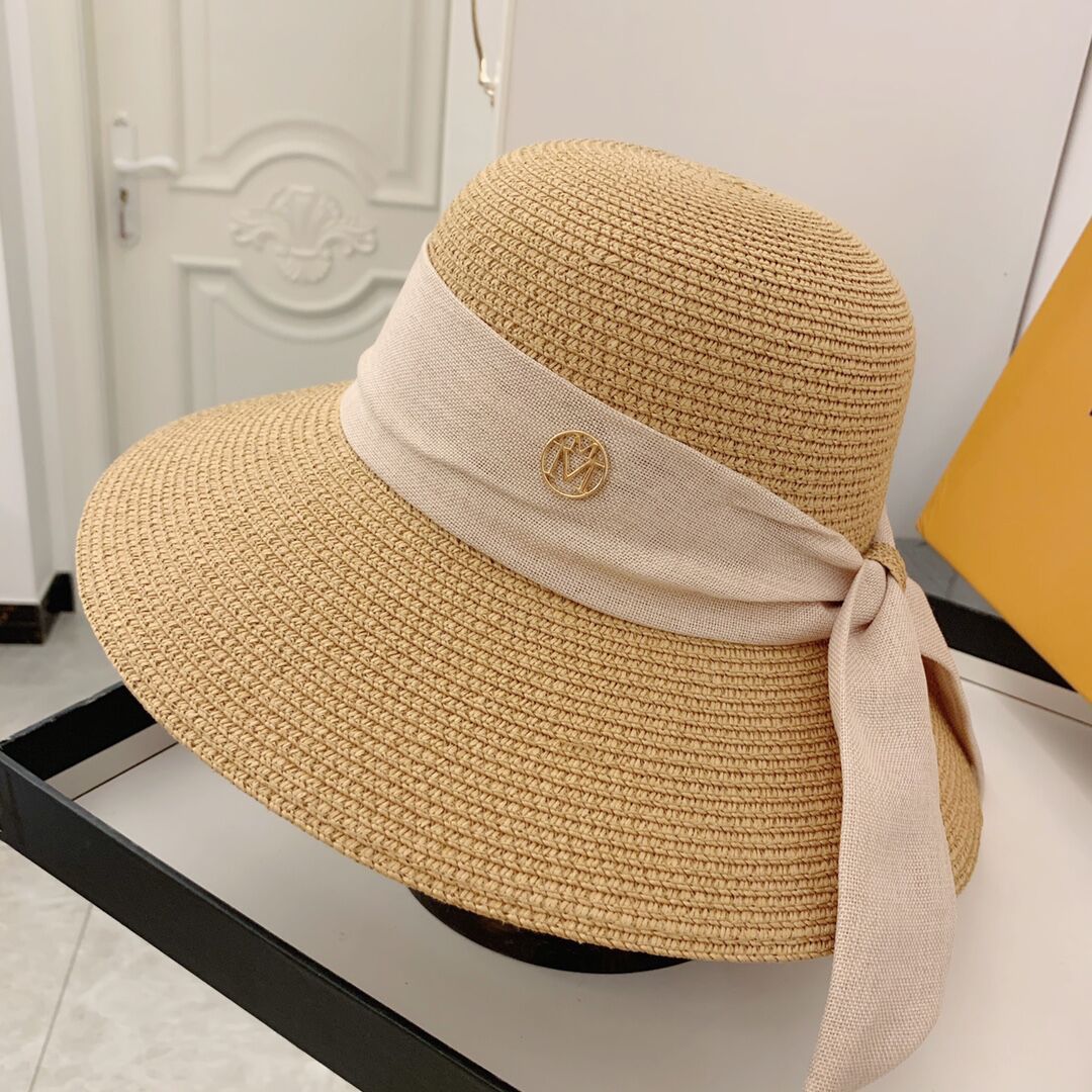 Bow Straw Hat French Elegant Sun Hat Summer Outdoor Sun Hat for Women with Small Face All-Match Floppy Hat