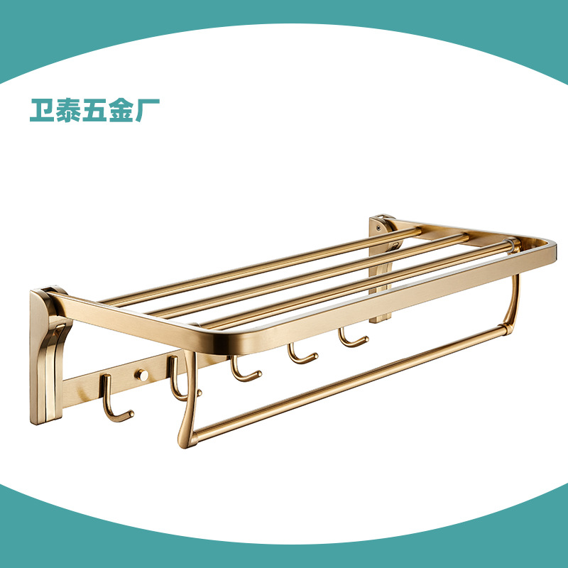 不锈钢毛巾架毛巾杆高低挂杆浴室小置物架卫浴五金批发卫浴挂件