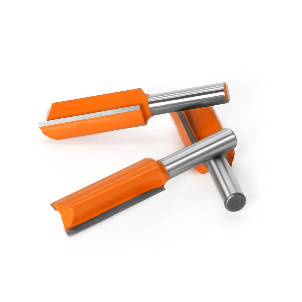 加长双刃直刀开槽刀木工铣刀槽扣刀拉槽刀修边机雕刻机刀头木工