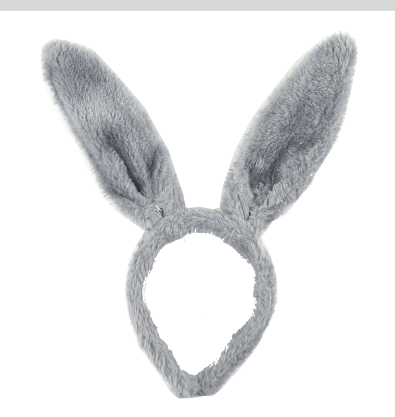 兔耳朵毛绒甜系发箍可爱少女兔子头饰萌配饰头箍毛绒兔子耳朵头箍