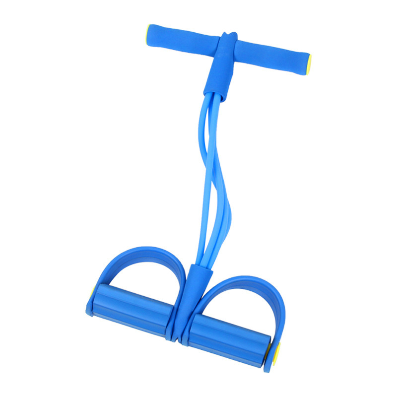 拉力器四管健身器仰卧起坐收腹健腹器脚踏拉力绳女瘦腿美腿器批发