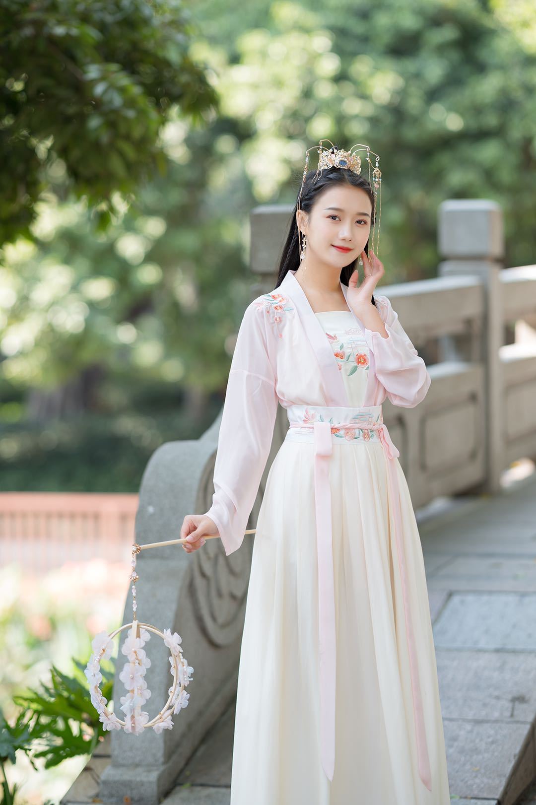 2020新款汉服 中国风复古齐胸襦裙古装连衣裙 表演服