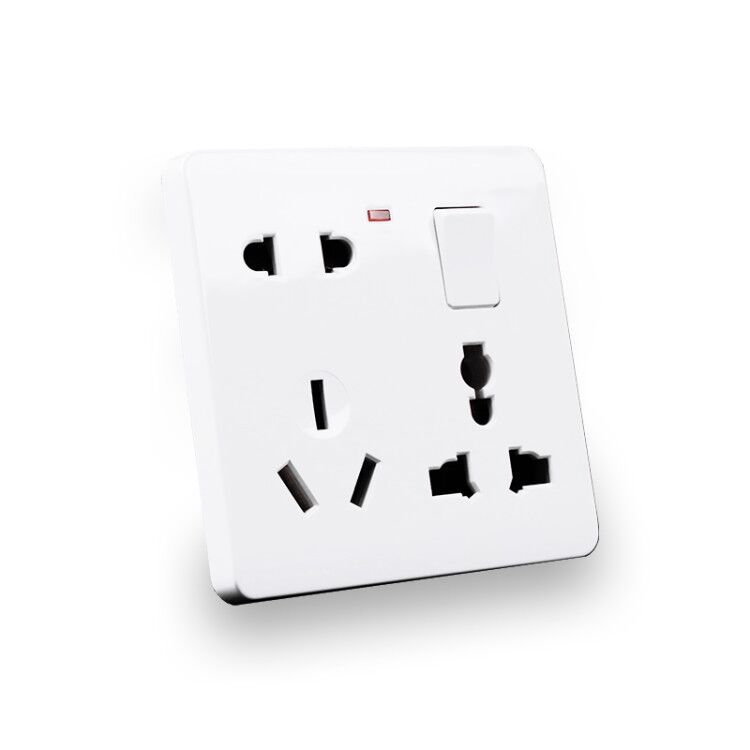 86型多功能一开八孔插座面板 二三三插墙壁电源带开关面板暗装