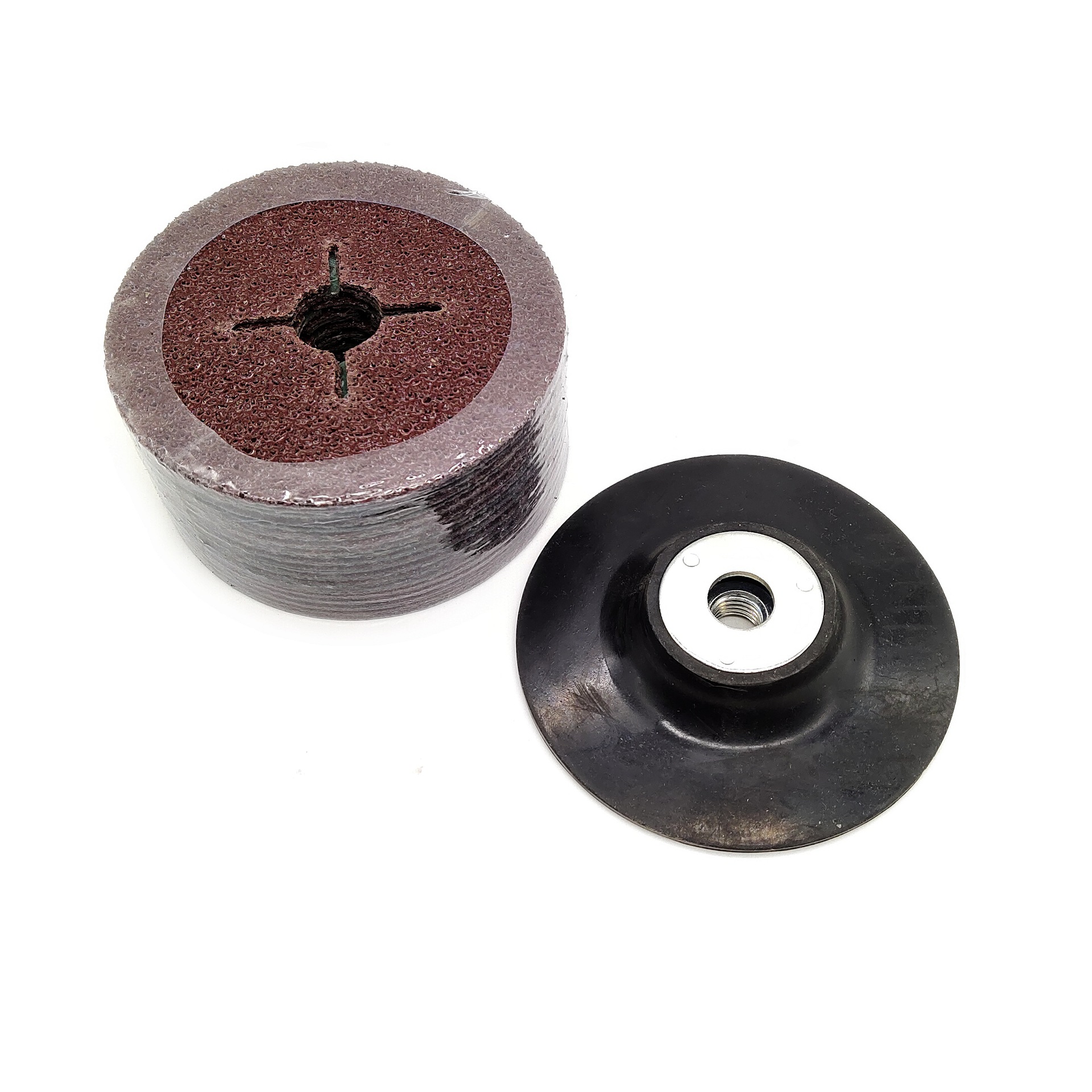 现货供应 115mm 十字孔 钢纸磨片 角磨机垫 套装