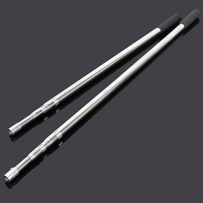 钓鱼配件批发 不锈钢抄网杆 加厚钢管可伸缩定位鱼叉杆捞鱼网杆