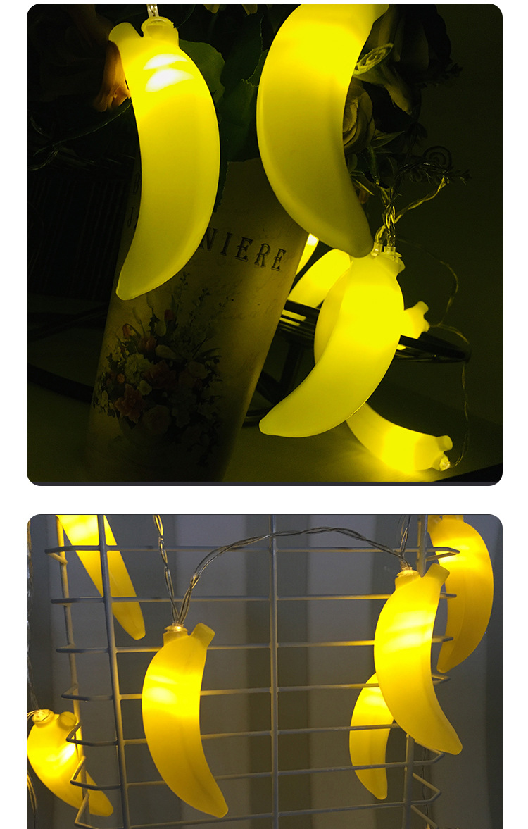 厂家直销新款创意水果灯具 香蕉灯串儿童房间装饰小彩灯批发定制