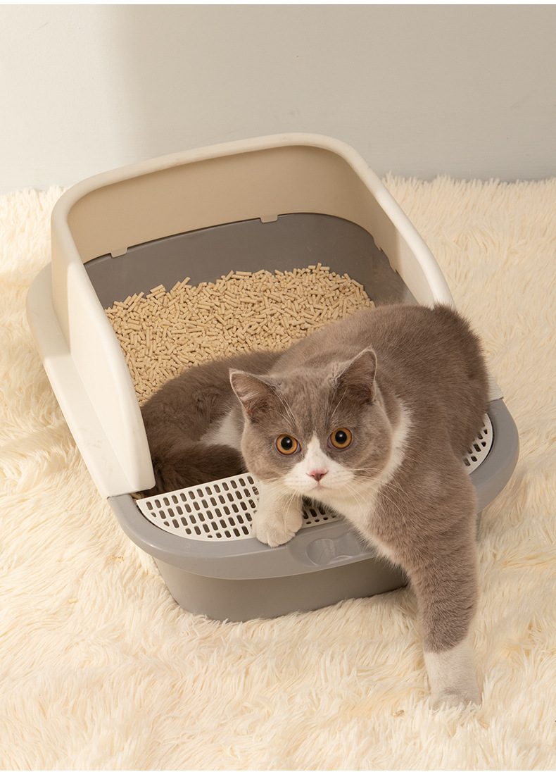猫砂盆全半封闭式防外溅猫厕所大号小号猫屎盆幼猫沙盆猫便盆