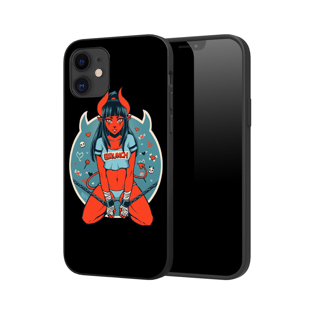 适用iphone12手机壳定制外贸热销魔鬼天使手机壳devil angel case