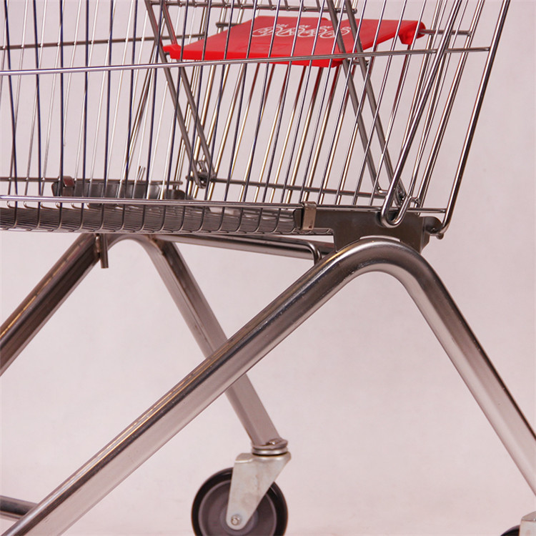 欧式人字形购物车仓促理货车金属超市购物手推车欧式带凳子购物车