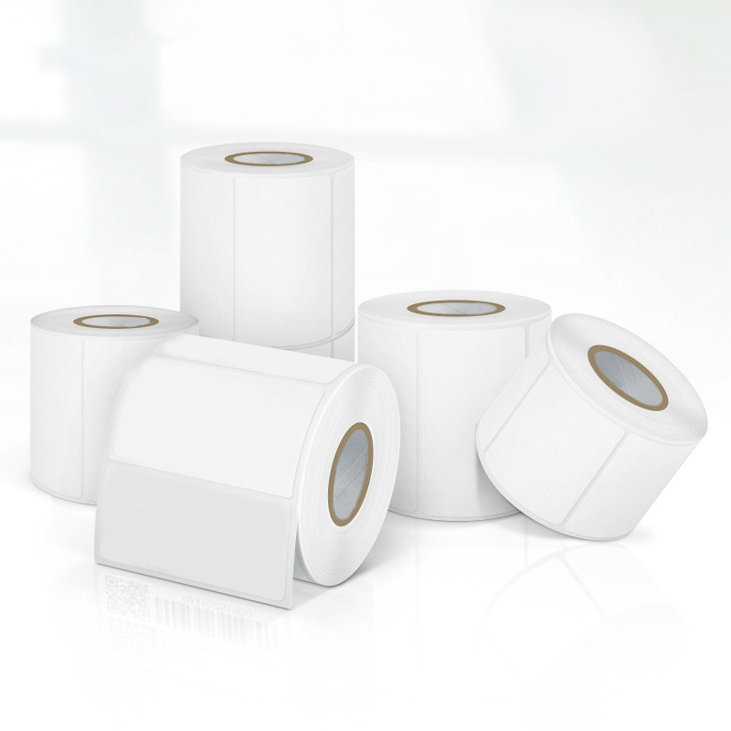 10卷铜版纸不干胶70 75*100 15 120 30 35 空白标签打印条码贴纸