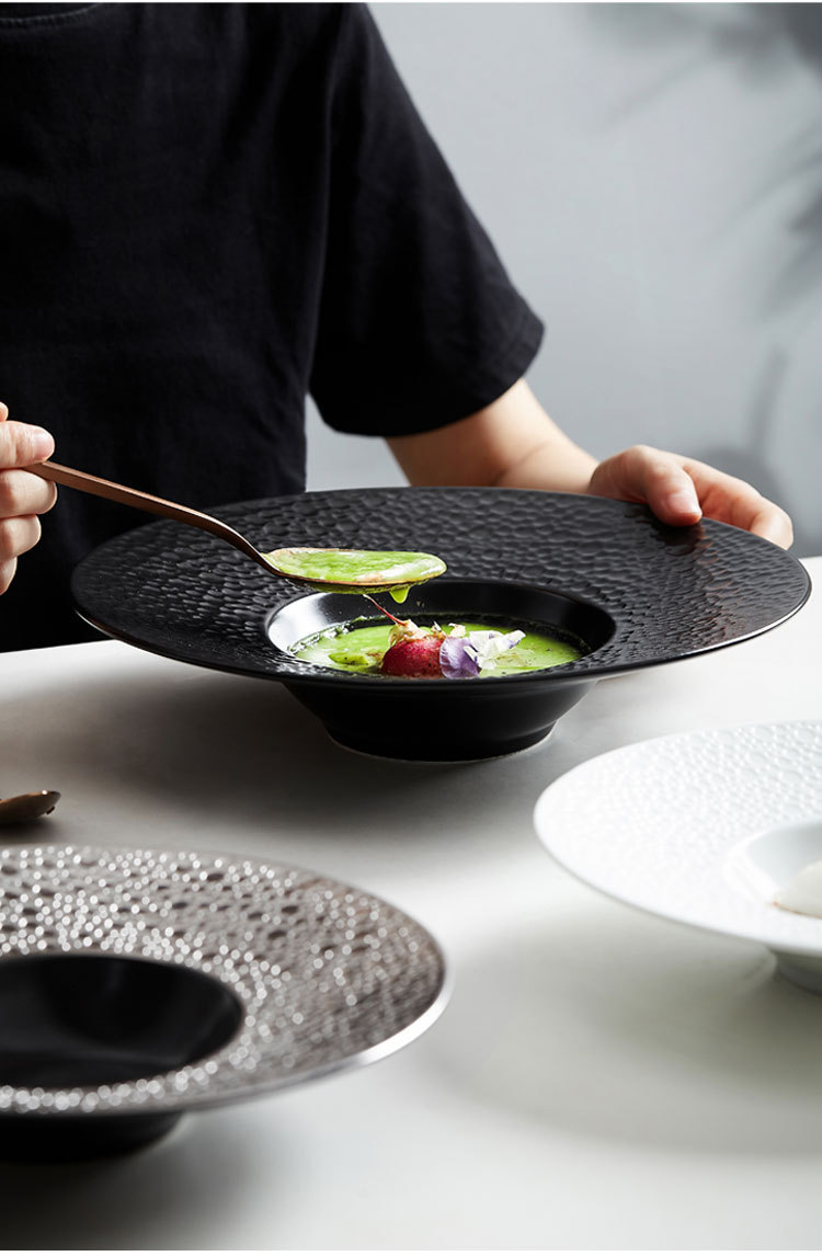 草帽盘高档酒店摆盘创意款产地货源厂家直销定制款风格款网红餐盘