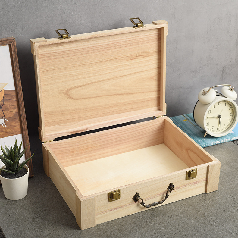 木礼盒雪茄盒木盒定制化妆品收纳盒复古锁扣储物盒通用包装礼盒