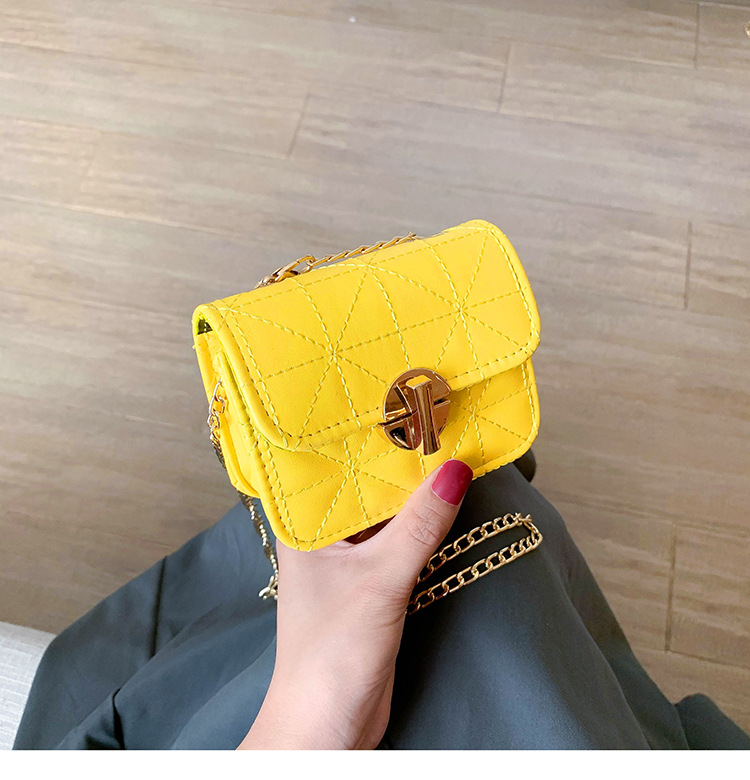 兰馨箱包加工厂072107网红糖果色链条单肩斜跨小包包女