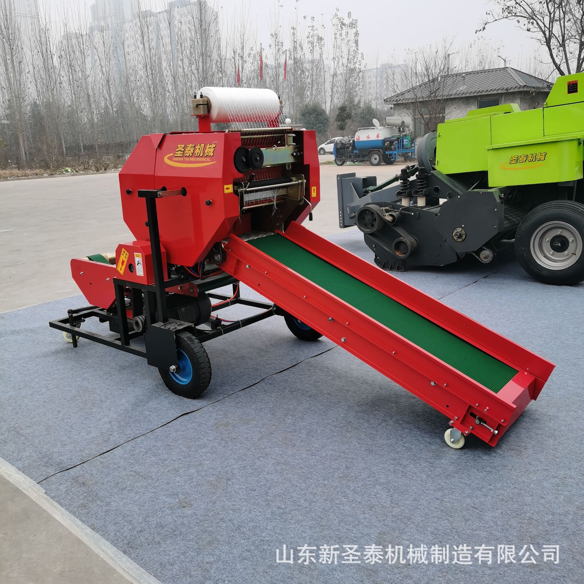 牧草稻草青储打包机 小型玉米秸秆青储机视频 全自动打捆包膜机