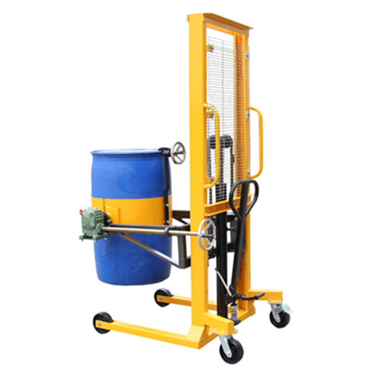 手推抱箍式油桶搬运车浙江手动油桶倒料车南通200升抱桶机