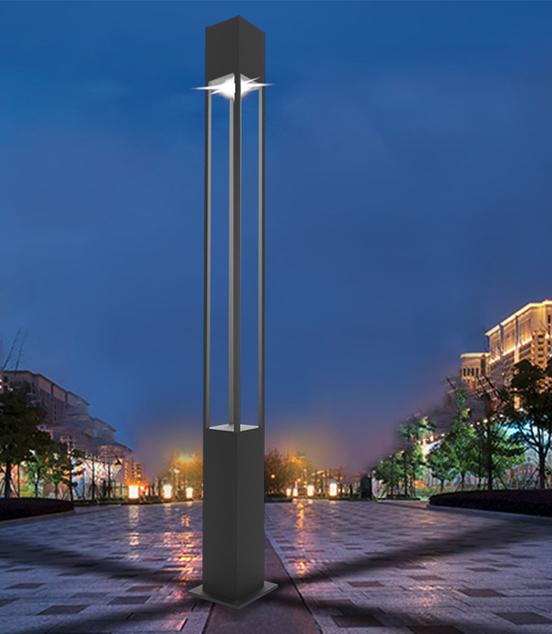 厂家定制户外led庭院灯现代简约 道路小区公园装饰灯具铝型材3米