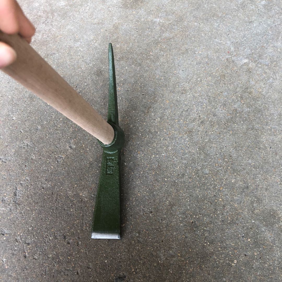 园林农用洋镐木柄包塑柄多功能锻打钢制十字镐铸铁小手镐园艺镐