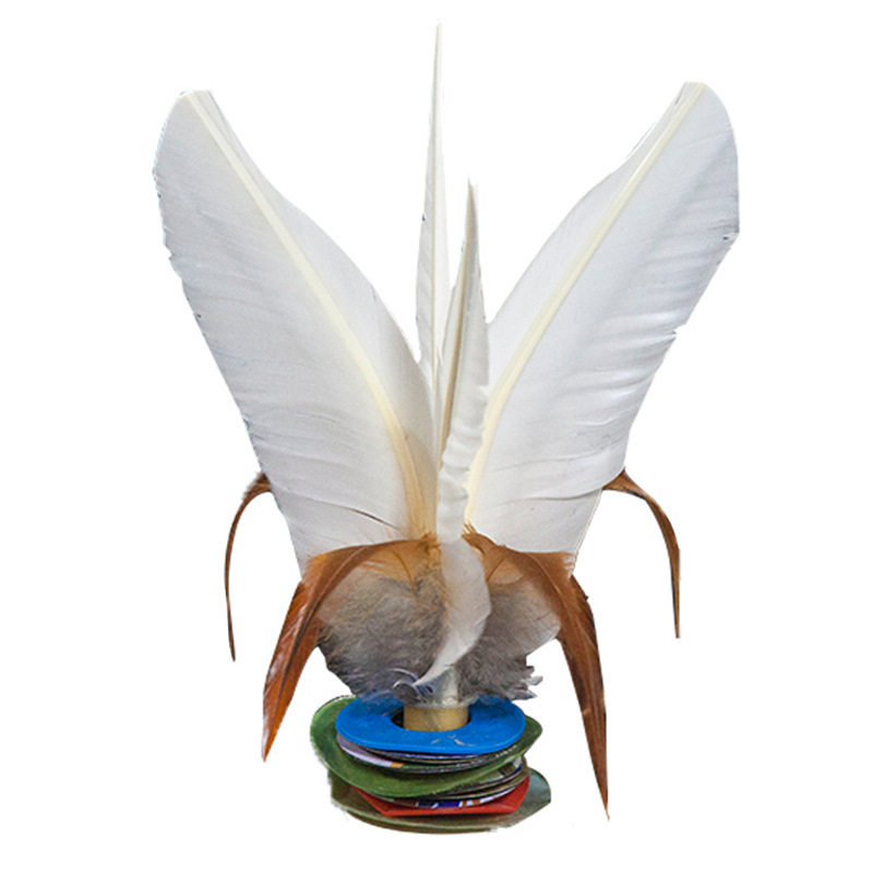 厂家直供毽子比赛专用大白毽成人健身运动鹅毛毽球羽毛批发代加工