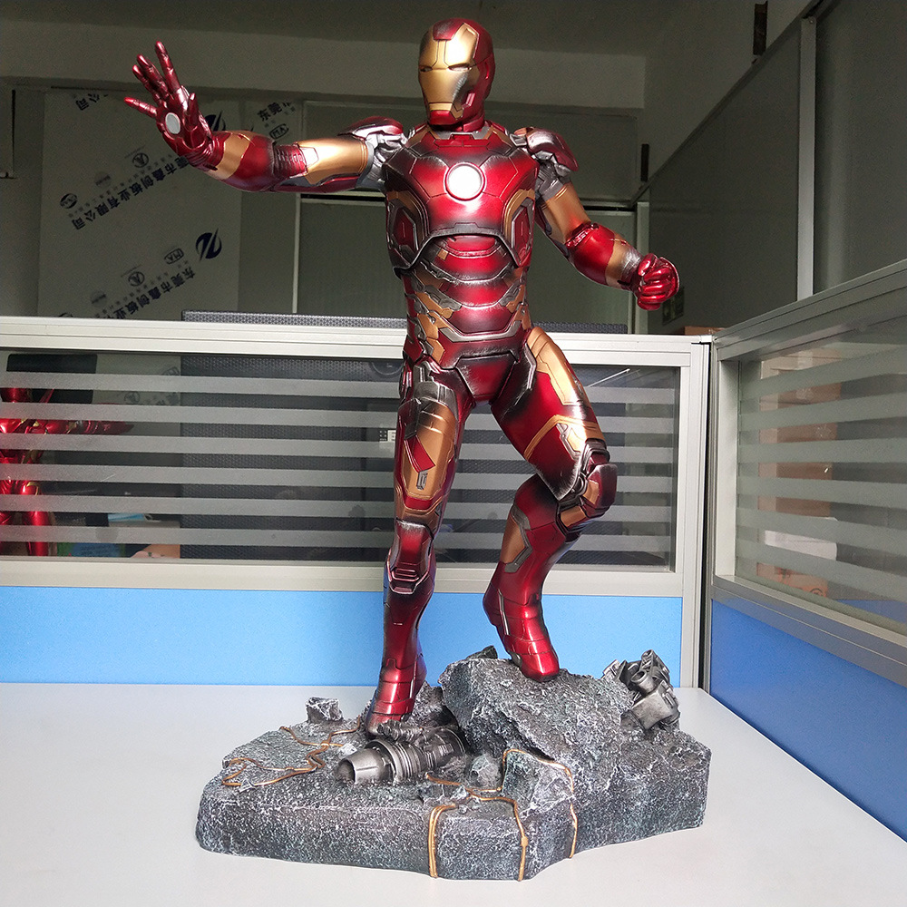 钢铁侠手办 模型mk43摆件复仇者联盟4 gk雕像高50cm跨境 一件代发