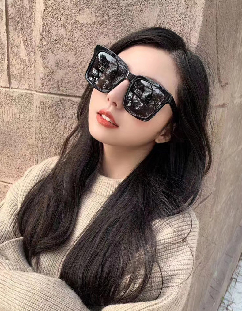时尚方框太阳镜女士 2020新款潮流大框网红街拍墨镜 自拍遮阳镜