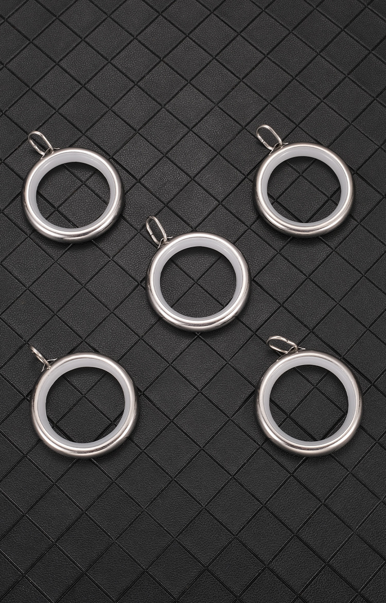 高档不锈钢窗帘挂钩环圆圈窗帘挂钩环罗马圈环窗帘静音环厂家直销