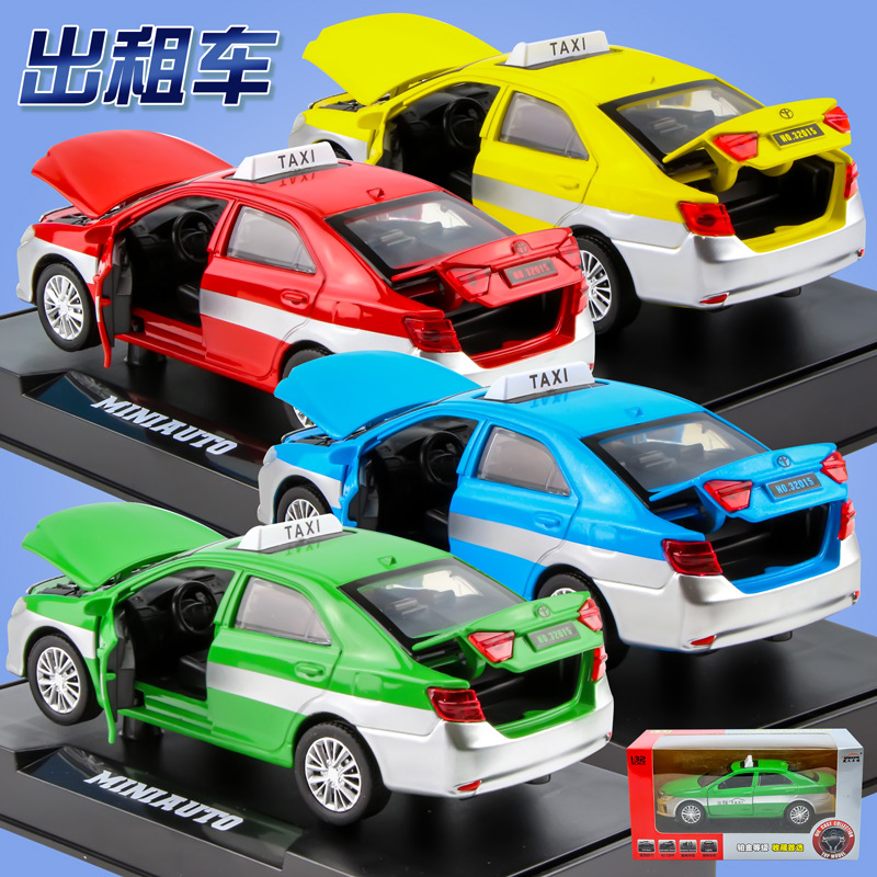 1:32的士汽车模型合金taxi出租车玩具仿真计程车摆件创意玩具车子