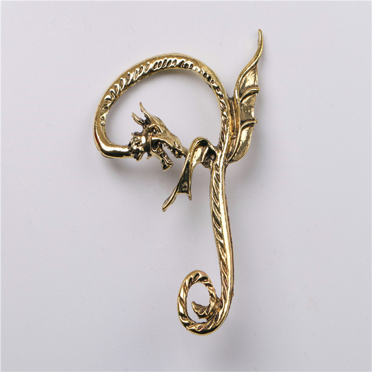 朋克风异形飞龙耳环 复古耳挂u型无耳洞耳钉耳夹男女可爱配饰