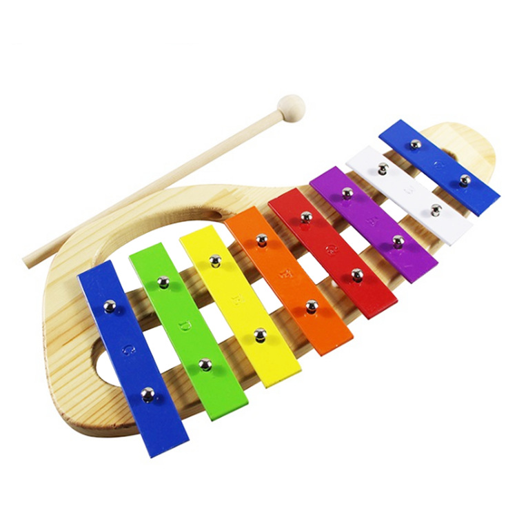 彩色手提八音铝板琴 儿童打击乐器 8音铝板琴手提八音琴八音敲琴