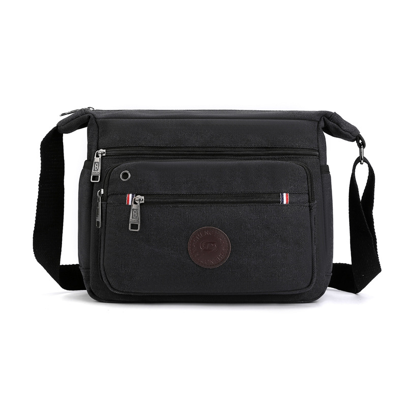 Korean Style Large Capacity Men's Canvas Shoulder Bag Men's Messenger Bag Popular Backpack Outdoor Travel Bag Wholesale