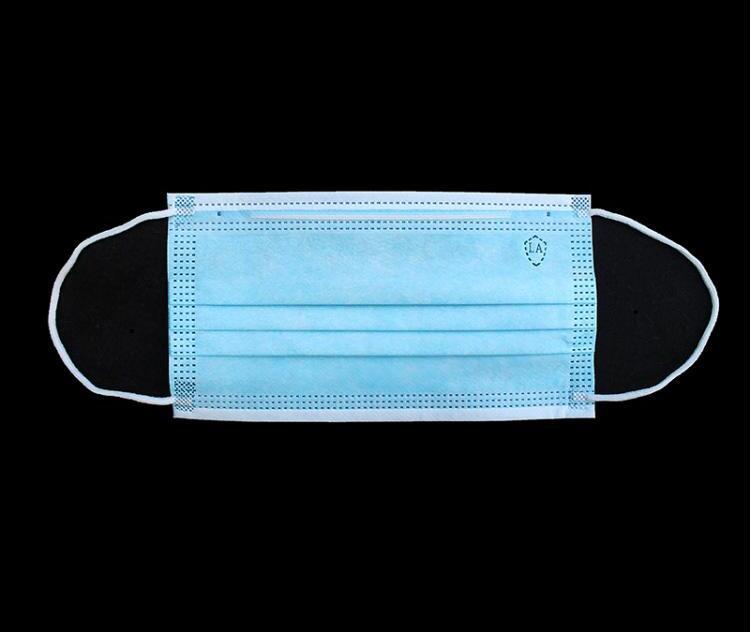 现货冠桦1103一次性口罩熔喷布三层防尘透气夏季蓝色防护口罩批发