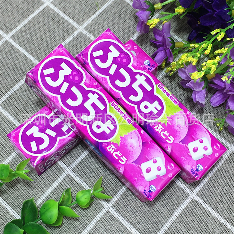 批发 日本进口uha悠哈味觉糖 普超紫提葡萄味软糖夹心糖果零食50g