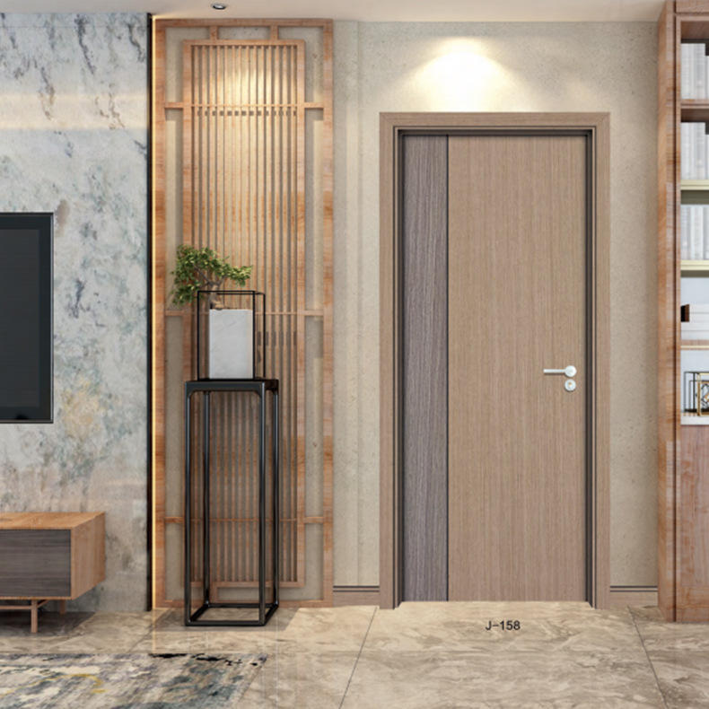 免漆无漆门 轻奢简约实木复合木门 欧式卧室门房间门室内原木色门