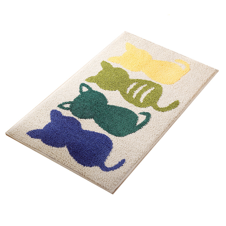 Cartoon Bathroom Toilet Absorbent Non-Slip Carpet Floor Mat Living Room Entrance Simple Home Bedroom Doormat Generation