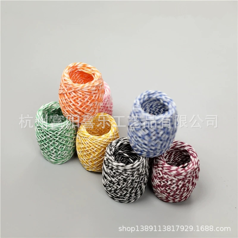 Factory Supply Paper String 1.1 CM10 M One Roll Double Color Paper String DIY Decorative Materials by Hand