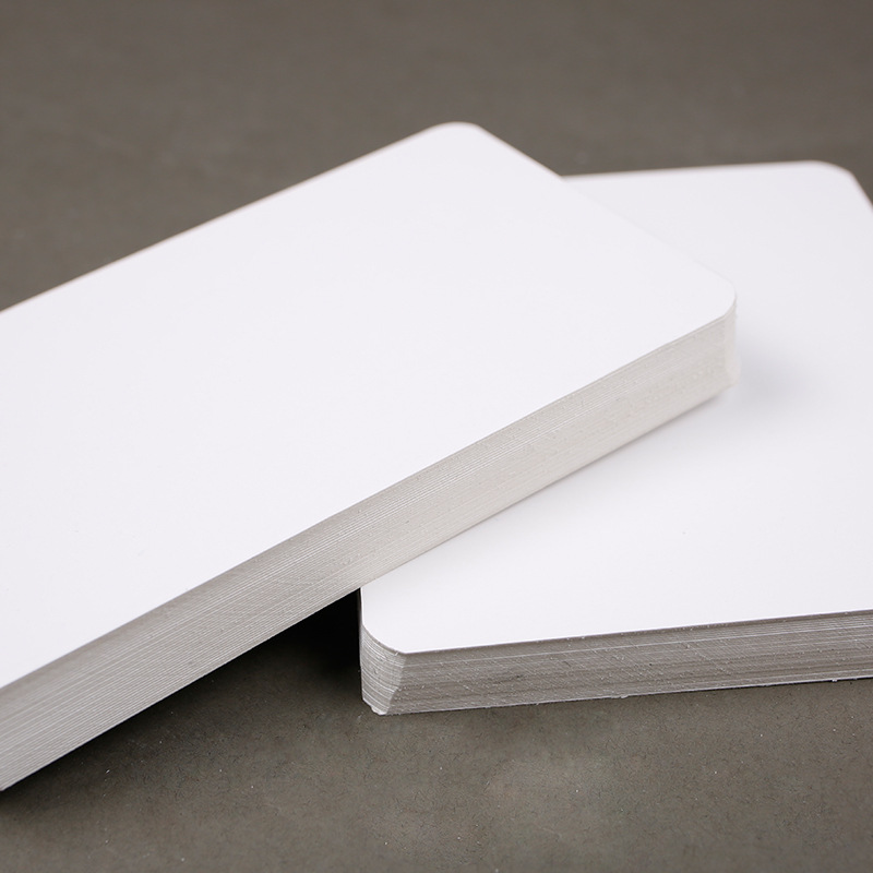 书签空白白纸片手帐硬卡名片复古留言测试白卡纸男女高中小型卡纸