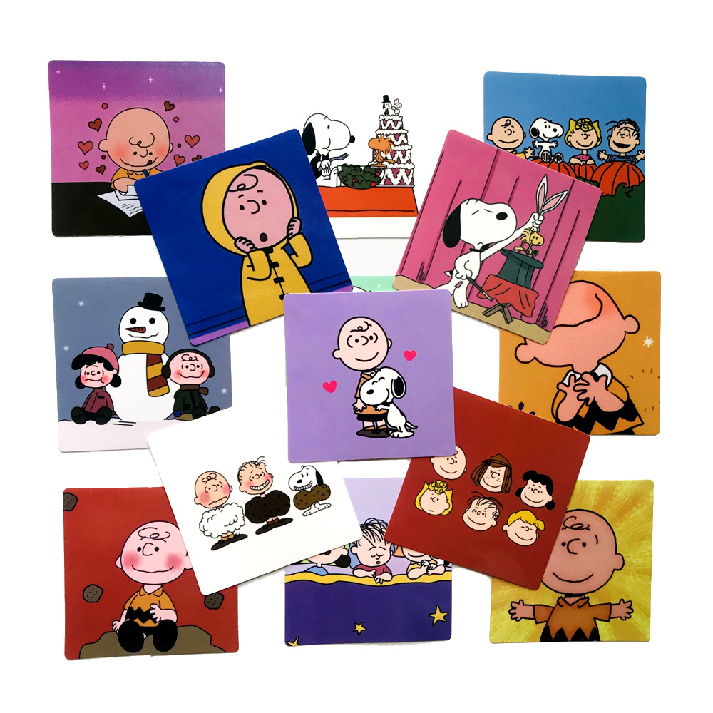 美国《花生漫画》查理·布朗卡通装饰防水贴纸行李箱电脑汽车贴画