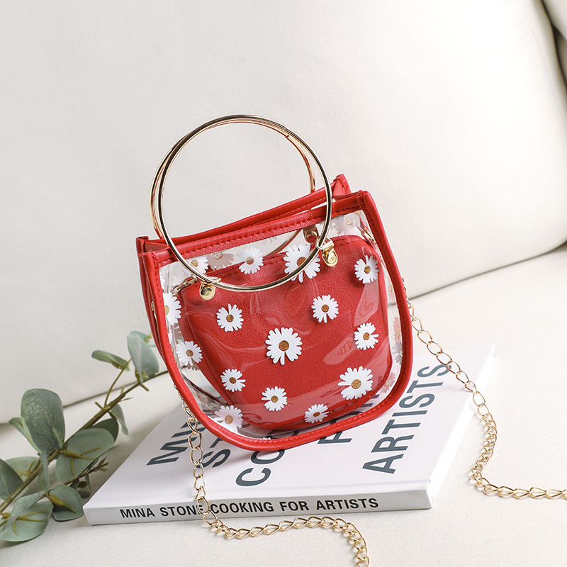 Fashion Printing Gel Bag Circle Chain Handbag Fashion Trend Mother and Child Bag Crossbody Shoulder Bag Female Wholesale