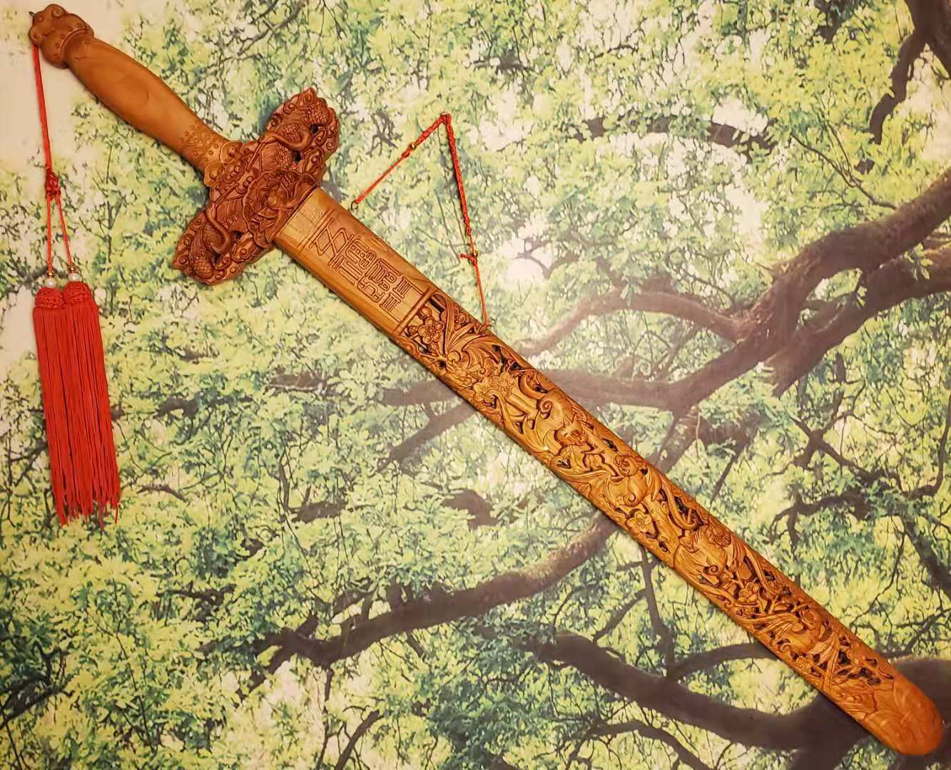 肥城福到家桃木剑桃花剑葫芦剑寿桃剑牡丹花剑蝙蝠剑工艺品礼品