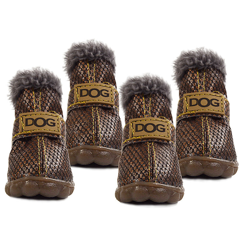宠物鞋子 狗狗加厚雪地靴保暖泰迪秋冬款鞋子贵宾鞋子一件代发