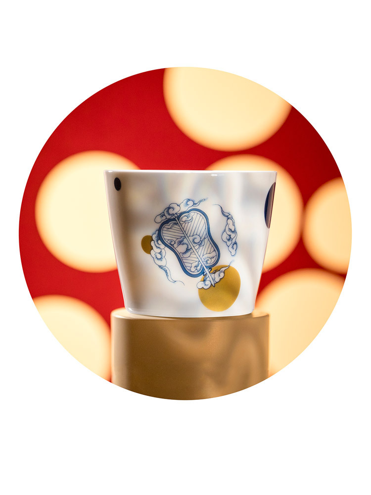 国潮文创 鼠年礼品杯子景德镇陶瓷马克杯 不多皆有套装四只装