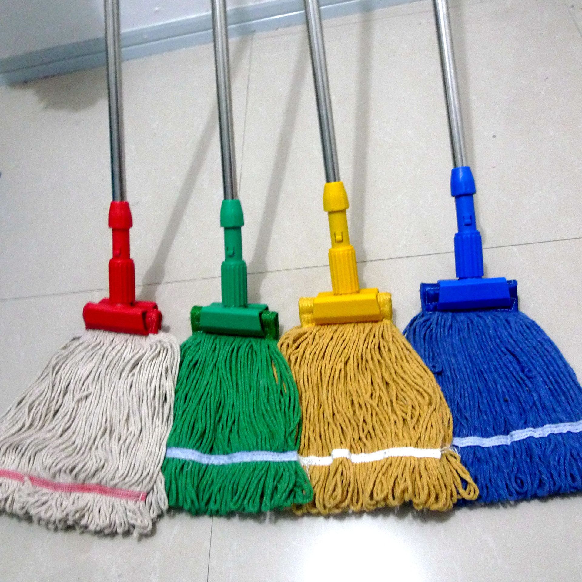 分色拖把普通家用传统棉布棉线木地板打蜡拖墩布拖布可拆洗拖头