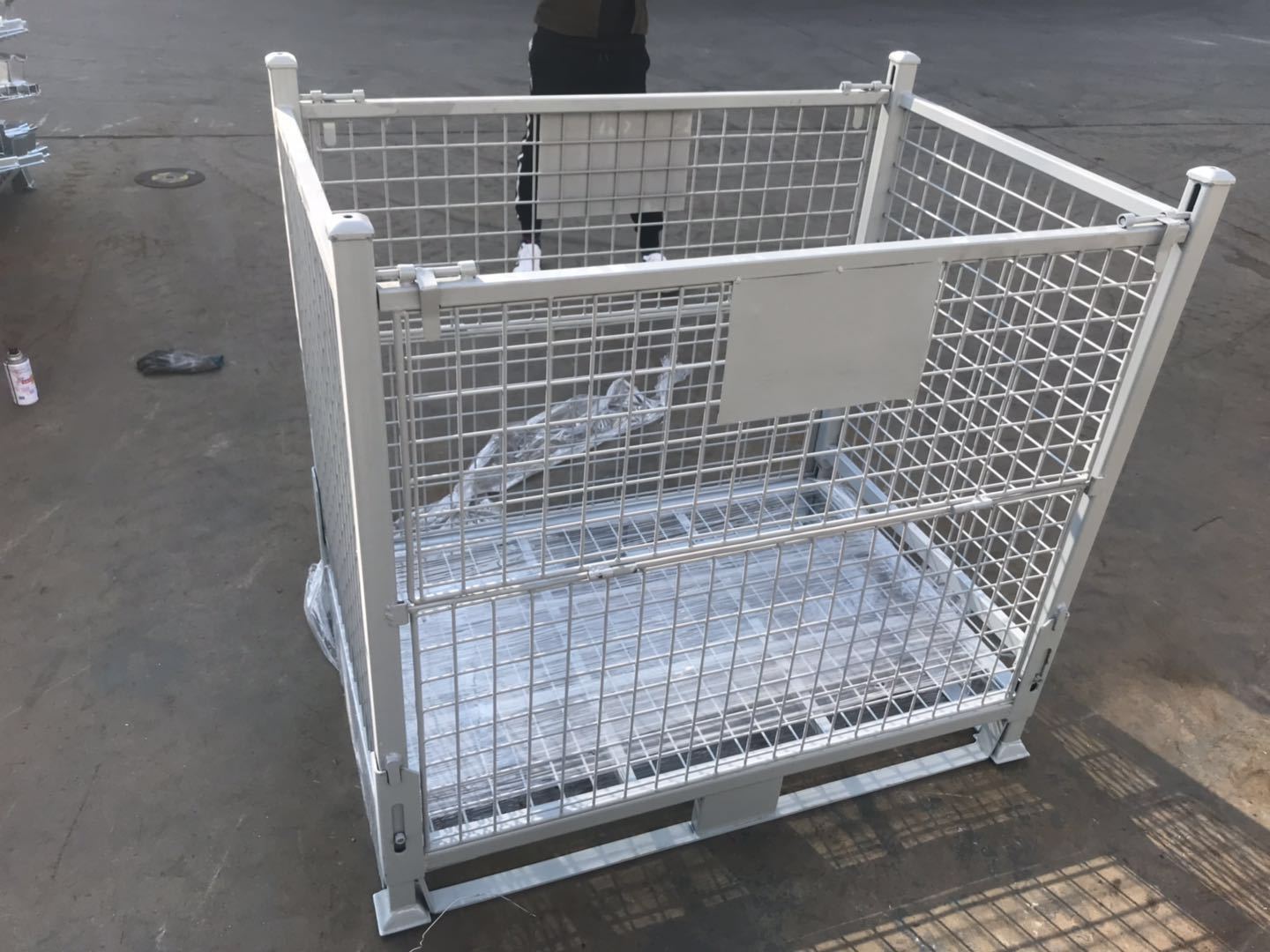 【永奇制造】折叠式仓储笼蝴蝶笼货架可加脚轮可上货架仓储笼