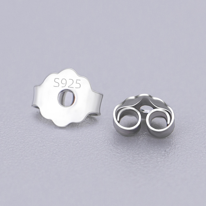 S925 Silver Earplugs Earplug Bare Ear Studs Buckle Can Be Random Combination Ear Stick Pure Silver Ear Pin Plug Classic Earplug