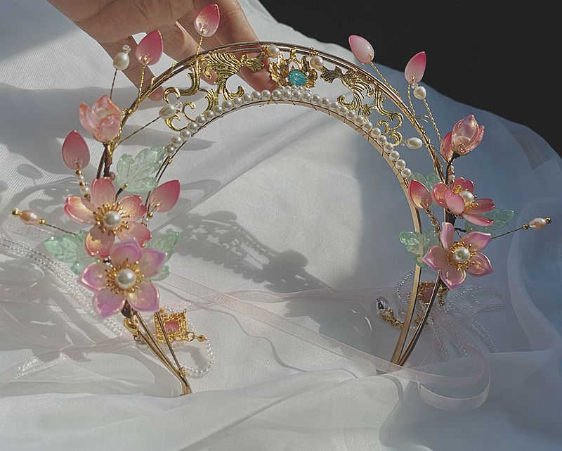 圣母光环发冠汉服头饰飘带流苏发箍古风发饰品头冠