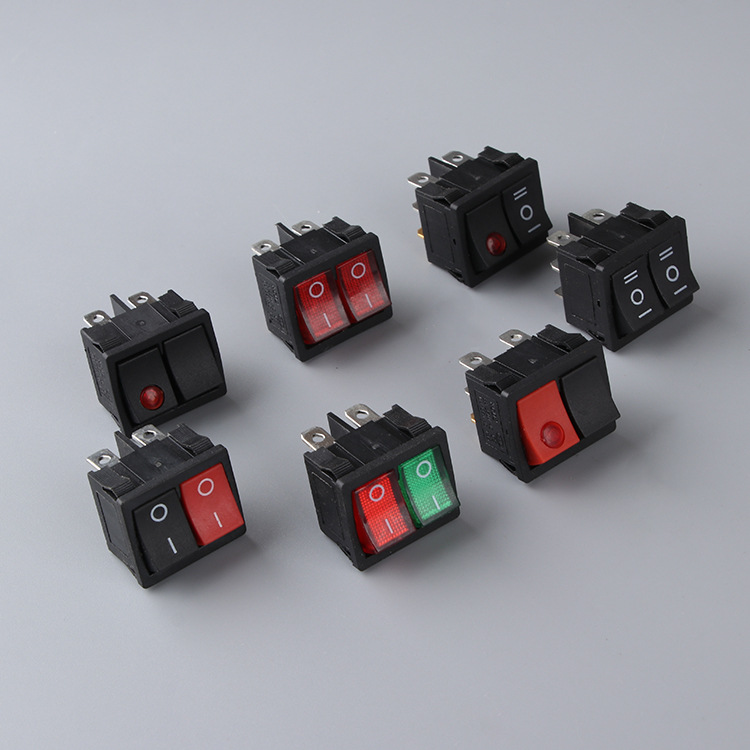 供应双翘板船型开关 鱼眼猫眼灯 按钮复位开关 汽车点烟器led点灯