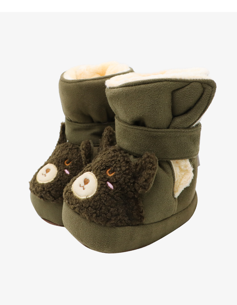 冬季婴儿棉鞋0-1岁宝宝加绒加厚保暖软底套脚鞋中帮初生儿小鞋子